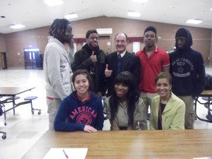 Photo of Rich Patenaude with members of the 1st Student Millionaire Club